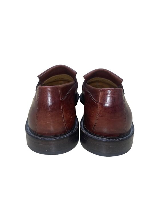 Handcrafted Johnston & Murphy Men’s Brown Leather Tassel Slip-On Loafers Size 11 main image 8